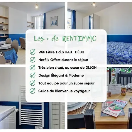 L'escapade - Classe 3 Etoiles - Hypercentre - Spacieux - Rent Immo * Dijon